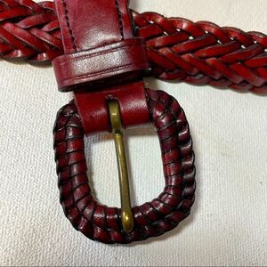Lands End Cognac braided leather belt 28